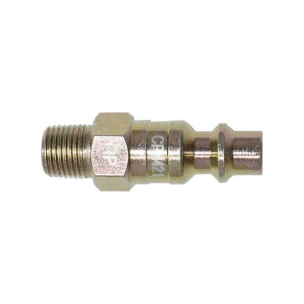 Interstate Pneumatics 1/4 Inch Industrial Steel Coupler Plug x 1/8 Inch Male NPT, PK 6 CPH421-D6 - main